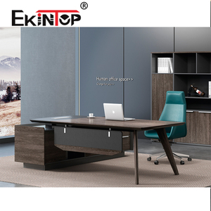 Ekintop Moderne Directietafel Goedkoop I-vormig Houten CEO Baas Luxe Kantoormeubilair <span class=keywords><strong>L</strong></span>-vormig Directiebureau - Product Image 3