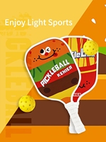 Juego de raquetas dobles de pickleball de madera ultraligeras y duraderas con 4 pelotas, adecuado para principiantes, adultos y niños.