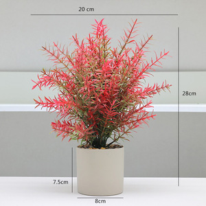 Vente en gros de plantes vertes en pot artificielles, plantes en pot décoratives en plastique d'intérieur et d'extérieur, bonsaï au <span class=keywords><strong>romarin</strong></span> - Product Image 6