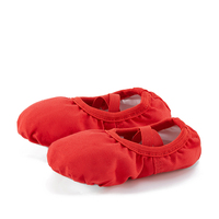 Chaussures de danse classique pour enfants unisexes en toile, à enfiler, semelle souple fendue, talon plat, motif patte de chat, sans lacets, pour l'entraînement - Vente en gros BX50