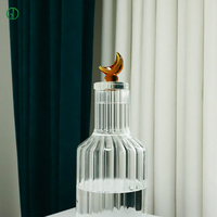 Gobelet en verre borosilicate à rayures verticales de grande capacité Style nordique résistant à la chaleur sans BPA lave-vaisselle micro-ondes froid