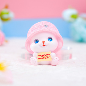 Nuevas figuras miniatura suaves y lindas, accesorios decorativos DIY de <span class=keywords><strong>resina</strong></span> para micropaisajes con diseño de conejo de dibujos animados. - Product Image 6