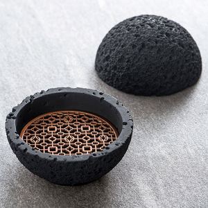 Creative Planet Bowl Volcanic Bowl Ball <b>Black</b> Tableware for Appetizers Sashimi Dry Ice <b>Plate</b> Dishes for Restaurant - Product Image 1