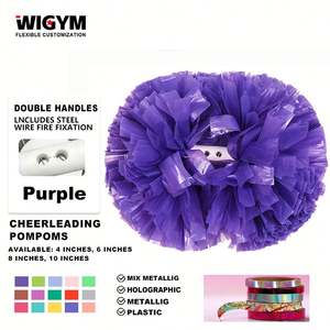 พลาสติกสีม่วงสำหรับใส่เชียร์ลีดเดอร์วัสดุ PE เป็นมิตรต่อสิ่งแวดล้อมสำหรับกีฬาและความบันเทิงส่งตรงจากโรงงาน - Product Image 1