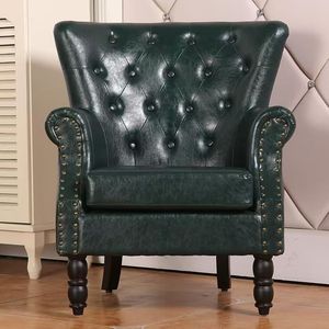 Sillón reclinable para sala de estar, sillón de lectura con asiento acolchado, silla de acento Wingback de tela para dormitorio - Product Image 4