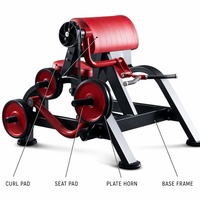 Machine à biceps assise professionnelle pour salle de sport, appareil de musculation des bras en acier robuste avec coussin cylindrique