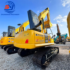 Excavatrice sur chenilles Komatsu PC200 d'occasion de haute qualité, 90% neuve, importée, prix bas, poids opérationnel de 20 tonnes, certifiée CE - Product Image 3