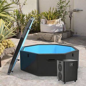 ICEMEND Bain plongeant glacé avec refroidisseur Refroidisseur d'eau de piscine gonflable avec pompe et filtre Machine à bain de glace tous temps - Product Image 1