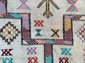 พรมขนสัตว์ถักมือปรับแต่งได้พรมขนสัตว์ถักมือสไตล์โมร็อกโก Kilim แบบดั้งเดิมสำหรับห้องนอน - Product Image 4