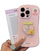 Perzik Watermeloen Ananas Fruit Design Cartoon Schattig Dameshoesje voor iPhone 17 16 15 14 13 12 11 Pro Max Plus 3D Jelly Covers