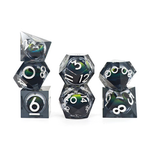 ชุดลูกเต๋าเรซินโพลีเมอร์ <span class=keywords><strong>D20</strong></span>เกรดพรีเมี่ยมโลโก้ตามังกรแกนของเหลวมาจากโรงงานสำหรับม้วน DND - Product Image 1