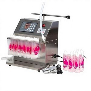 Semi Auto Digital Gear <b>Pump</b> Spout Pouch Small Juice Milk Filling Machine 100ml Liquid Spout Plastic Bags - Product Image 1