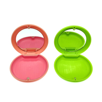 Boîte de rangement pour appareil orthodontique avec logo personnalisé en gros, boîte de rangement pour aligneur transparent avec miroir, boîte à prothèse dentaire en plastique ABS magnétique en silicone