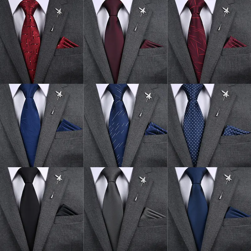Laidvll — ensemble cravate à col carré, avec poche, Logo personnalisé, vente en gros