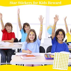 1800 PCS Gold Star <b>Stickers</b>, 30 Sheets Holographic Gold Star <b>Sticker</b> for Kids Reward, Foil Stars <b>Stickers</b> - Product Image 4