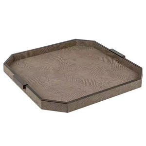 Tùy Chỉnh Sang Trọng Da Trắng Mô Hộp Với Sọc Vàng Hình Vuông Cho Khách Sạn Sử Dụng Trang Trí - Product Image 6