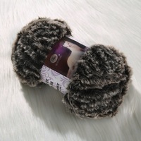 Großhandel DIY Schal Hut Strick faden Imitation Pelz faden Flauschige Hand Häk elgarn Imitation Plüsch Nerz Fell Phantasie Garn