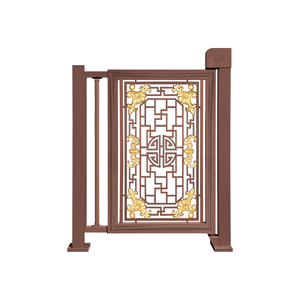 Barrière pivotante octogonale en alliage d'aluminium avec coins en cuivre Phoenix, <span class=keywords><strong>tourniquet</strong></span> piéton intelligent - Product Image 4