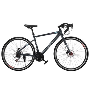 Bicicleta de carretera con manillar curvo de 28 pulgadas, llanta de aleación de aluminio, horquilla rígida, sillín cómodo, azul marino y negro - Product Image 1