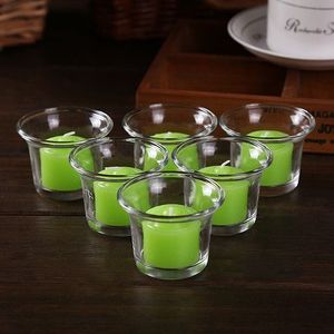 Petit porte-bougie en <span class=keywords><strong>verre</strong></span> <span class=keywords><strong>transparent</strong></span> résistant à la chaleur, pour bougies chauffe-plat et votives, idéal pour la décoration de table de mariage et de Noël - Product Image 5