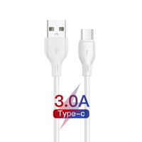 Kabel Data USB-C Tipe-C Original Premium 2.4A Pengisian Cepat dengan Pelindung Kepang PVC Tembaga Murni untuk Penggunaan Komputer