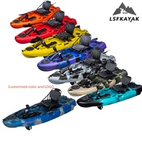 La Chine usine 8FT siège unique 1 personne Kayak de pêche 2.5 onglets petite pédale kayak simple peut installer moteur utilisé dans la rivière du lac