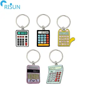 Manufacturer Customized Soft Enamel Hard Enamel Calculator Keychain Keyrings Pendant Custom Calculator Keychain