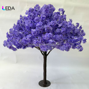 LEDA Arbre de fleurs artificielles en soie, fleurs de cerisier roses et violettes, centre de table pour mariage, fête d'anniversaire, décoration - Product Image 6