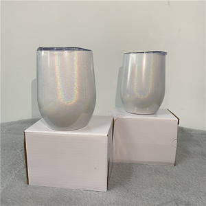 Cadeaux personnalisés 12oz tasses tasses gobelets <span class=keywords><strong>verre</strong></span> à vin ébauches de sublimation pour le transfert par sublimation blanche <span class=keywords><strong>avec</strong></span> couvercle <span class=keywords><strong>fermé</strong></span> pailles - Product Image 3