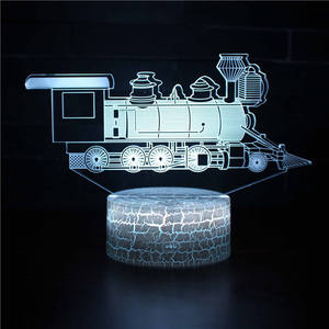 Vendite calde Creative 3D luce notturna treno, motore antincendio e Bus serie illusione lampada da tavolo in acrilico per la decorazione della camera da letto - Product Image 3