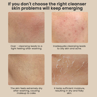 MULAN Mousse Nettoyante Douceur Micro-Hydratante aux Acides Aminés, Nettoyant Visage Moussant Fraîcheur, Nettoie les Pores