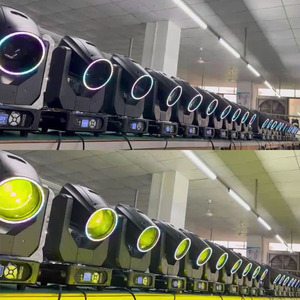 Đèn sân khấu LEAHUA Stage Hola Lights DMX512 Double Prism Beam 295w 14r <span class=keywords><strong>Moving</strong></span> <span class=keywords><strong>Head</strong></span> với đèn <span class=keywords><strong>LED</strong></span> vòng tròn dành cho tiệc tùng, club, bar, show DJ và sự kiện - Product Image 4