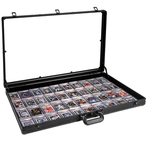 Vitrine en aluminium et acrylique pour cartes à collectionner avec poignée pour cartes de jeux TCG et cartes sportives - Product Image 1