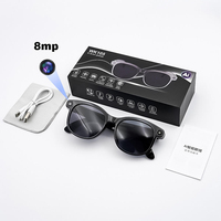 Gafas Inteligentes WK105 con Cámara POV de 8MP, Lentes Polarizadas, Grabación de Video, Carga Magnética, Traducción por IA, Micrófono y Altavoz