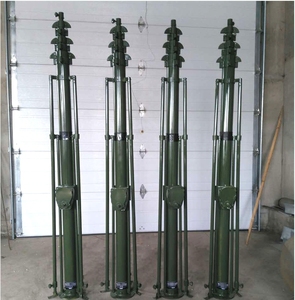 Mástil de antena telescópica para cámara CCTV portátil con cabrestante manual montado en el suelo de 8m - Product Image 5