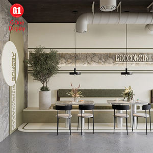 การออกแบบตกแต่งภายในร้านกาแฟและเบเกอรี่ เคาน์เตอร์โชว์อาหารแบบเร็วทำจากวัสดุแข็งแรงทนทาน ตู้ขายขนมปังไม้แบบคีออส - Product Image 6