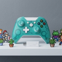 Control Inalámbrico 2.4G para Xbox One, Joystick Compatible con PC, con Funciones de Vibración y Choque, Integración con PS3 y PS2