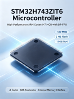 STM32H743ZIT6 ARM Cortex-M7 MCU, DP-FPU DSP, 400MHz, 2MB Flash, 1MB RAM, Caché L1, Acelerador ART, Interfaz de Memoria Externa, LQFP-144