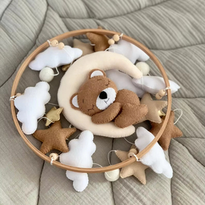 Accessori Minimalisti per Cameretta, Decorazione Personalizzata con Animali, Mobile per Culla con Orsetto di Peluche per Bambini e Bambine - Product Image 5