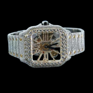 Reloj de Cuarzo con Diamantes Moissanite Resistentes al Agua, de Alta Demanda, para Hombre, Reloj de Pulsera Deportivo de Acero Inoxidable de Lujo, Disponible para la Venta - Product Image 1