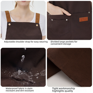 Có thể điều chỉnh nhà bếp bông Tạp dề hộ gia đình barista và bồi bàn công cụ không thấm nước và dầu bằng chứng Vải vệ sinh sử dụng có thể giặt - Product Image 3