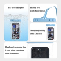 Nouvelle arrivée pour le camping : Pochette étanche en PVC avec grande fenêtre transparente pour téléphone portable, idéale pour la natation et la plongée