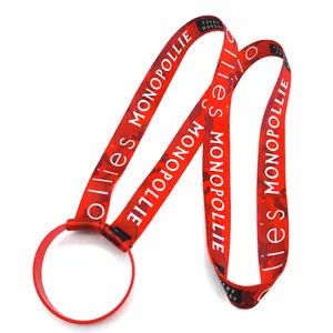 Promotional Custom Adjustable Water Bottle Lanyard Polyester Sublimation Neck Lanyard For Water Bottles