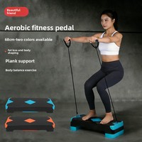Plataforma de Step Aeróbico ActEarlier de 68 cm, Ajustable, para Ejercicios de Fitness, con Superficie Antideslizante