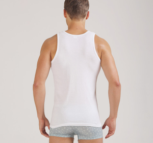 Camiseta de algodón 100 sin mangas para hombre, chaleco liso en blanco para Fitness, entrenamiento, venta al por mayor - Product Image 5