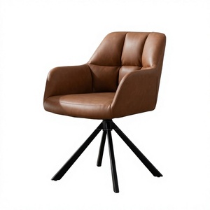 Modern Fabric Dining <b>Chair</b> with <b>Swivel</b> Auto Return Eco-Friendly Design Metal Legs for Home Furniture Home <b>Office</b> & Hotel Use - Product Image 2