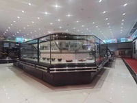 Vitrine Réfrigérée de Boucherie à Température Unique avec Éclairage LED, Comptoir de Présentation en Acier Inoxydable Personnalisable