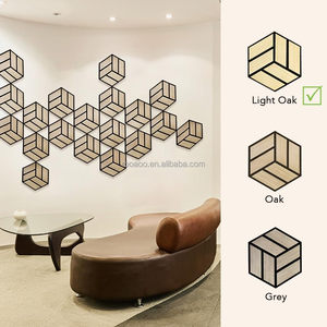 Sculpture sur bois urbaine décoration murale Design Art <span class=keywords><strong>3D</strong></span> placage hexagone bois acoustique mur acoustique <span class=keywords><strong>3D</strong></span> carte du monde <span class=keywords><strong>en</strong></span> bois décoration murale - Product Image 2