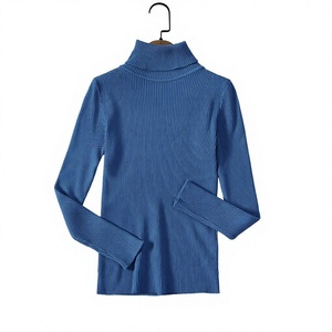 Nuevo Suéter Coreano Multicolor de Punto Liso para Otoño/Invierno, Camiseta Clásica de Cuello Alto y Manga Larga - Product Image 6