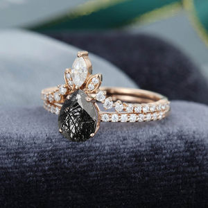 Cuarzo Rutilado Negro Natural, Cuarzo Rutilado Negro de Alta Dureza, Brazalete de Cuarzo Rutilado Negro - Product Image 3